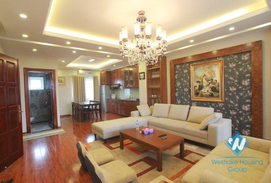 Modern apartment with large balcony for rent in Lac Long Quan Street, Tay Ho, Ha Noi